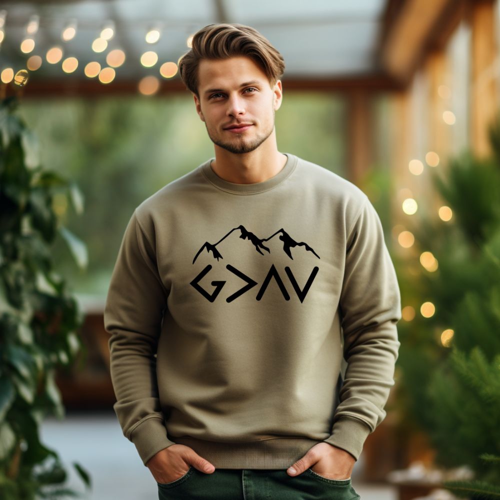 God Is Greater Than The Highs And Lows Men's Christian Sweatshirt (3 colors) Sweater