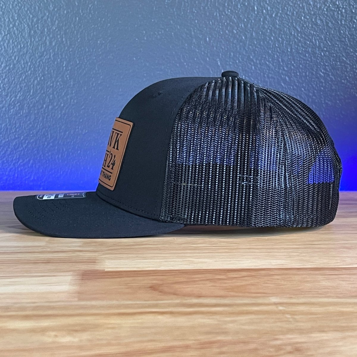 Hawk Tuah Spit On That Thang Viral Leather Patch Hat Black Patch Hat