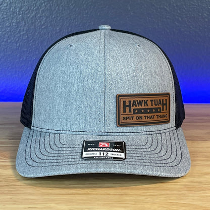 Hawk Tuah Spit On That Thang Viral Leather Side Patch Hat Patch Hat