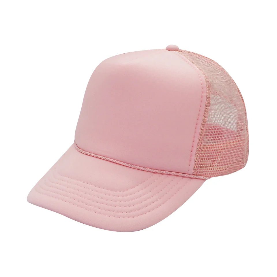 Home By 9pm Club Funny Classic Foam Trucker Hat for Women Light Pink Trucker Hat