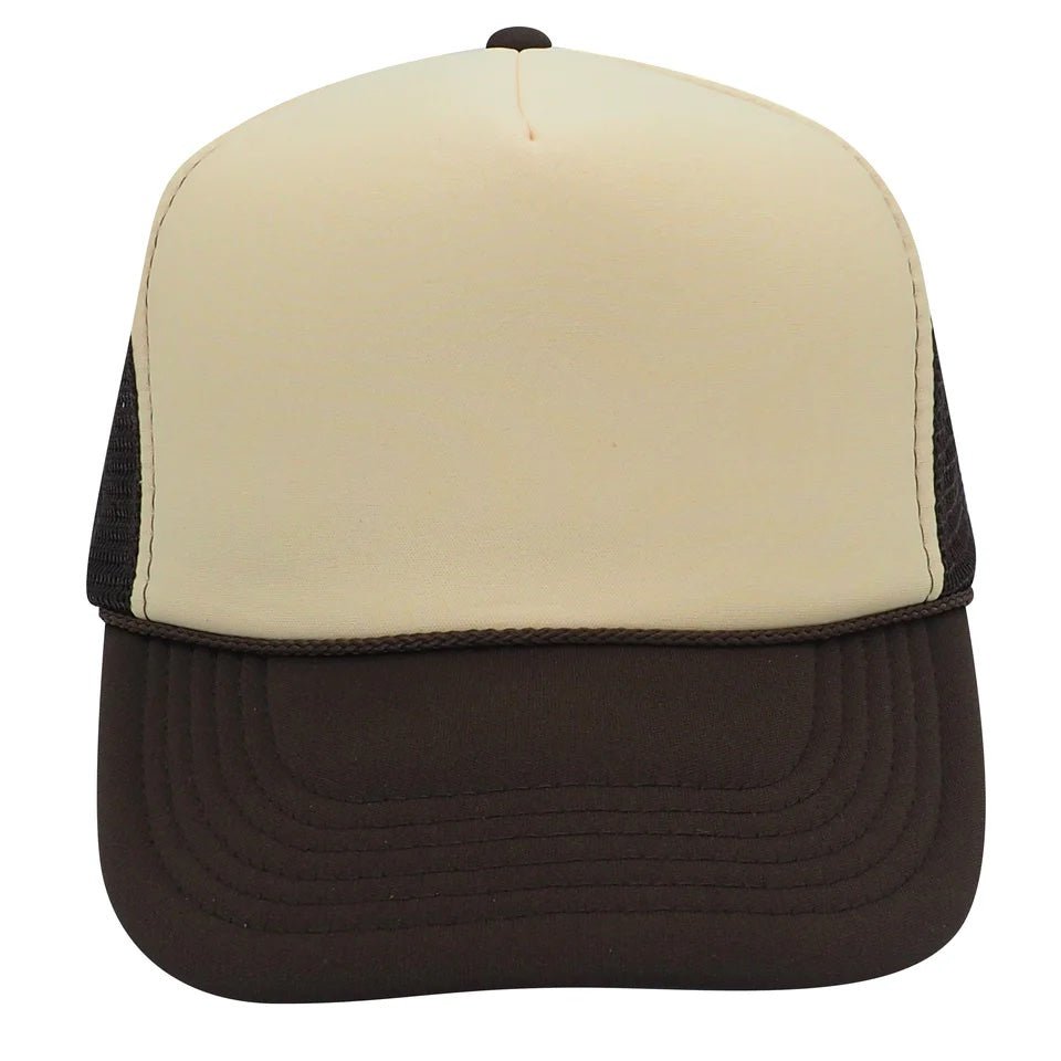 Home By 9pm Club Funny Classic Foam Trucker Hat for Women Tan/Brown Trucker Hat