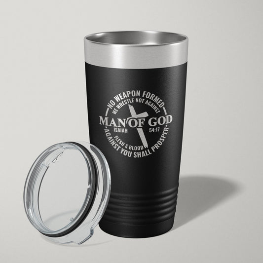 Man Of God Christian 20oz Laser Engraved Tumbler Travel Mug Tumblers