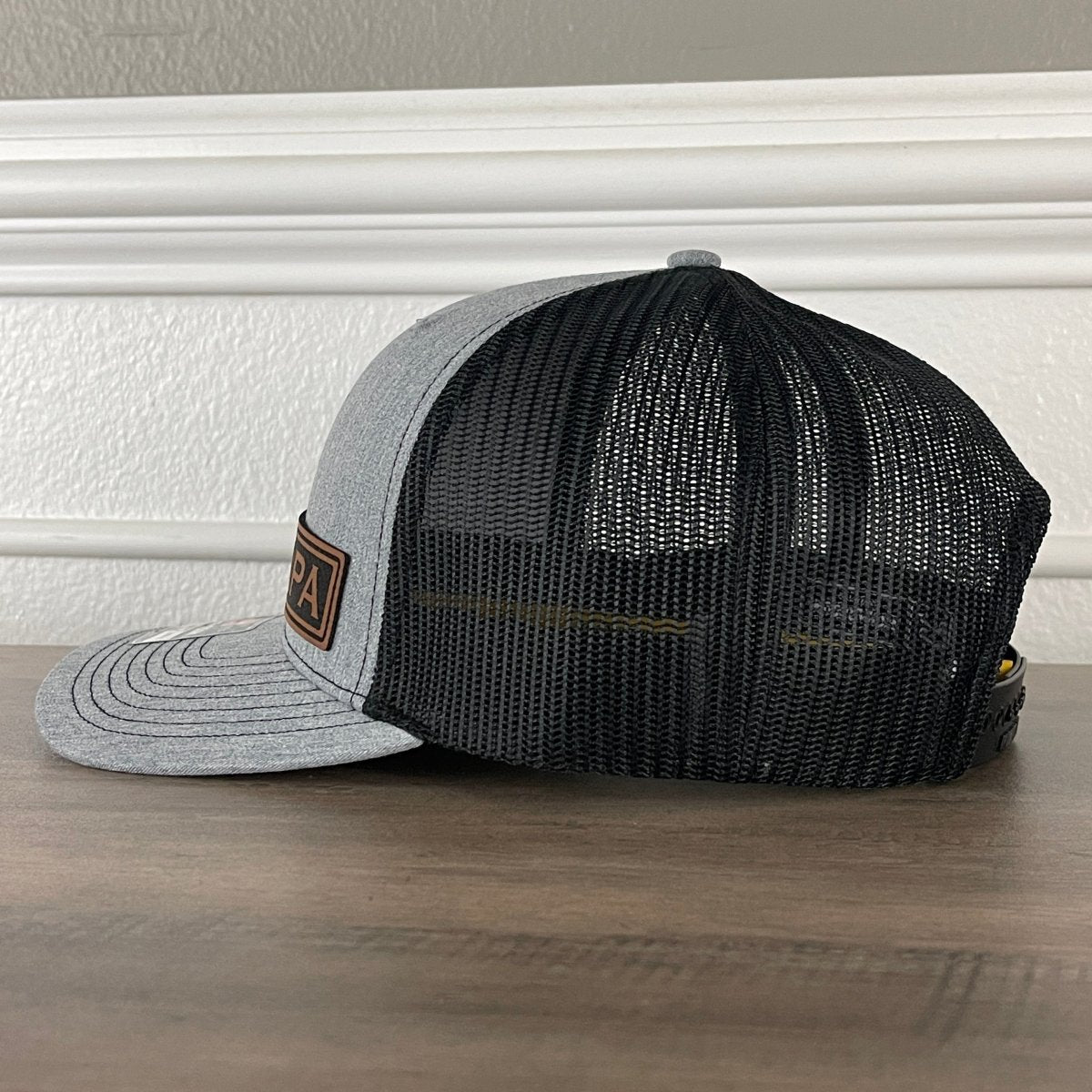 PAPA Side Leather Patch Hat Patch Hat - VividEditions