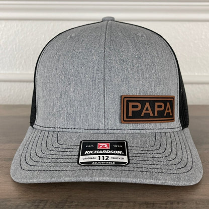 PAPA Side Leather Patch Hat Patch Hat - VividEditions