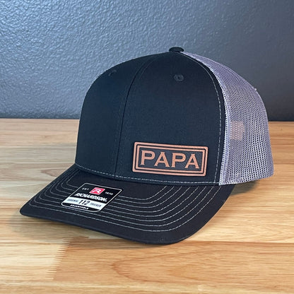 PAPA SnapBack Side Leather Patch Hat Patch Hat