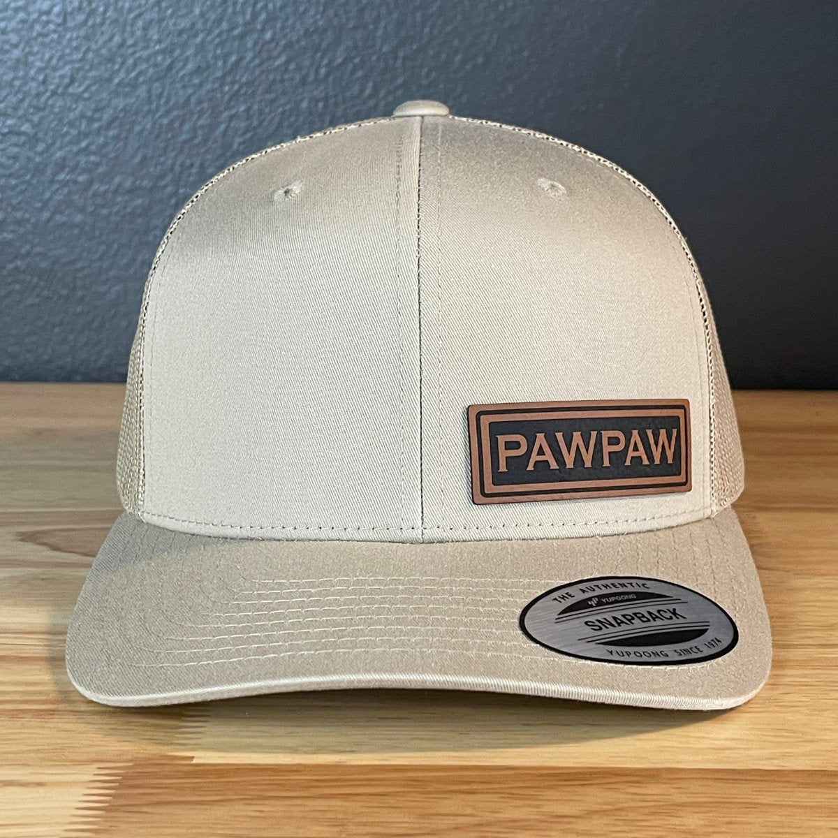 PAWPAW SnapBack Side Leather Patch Hat Patch Hat