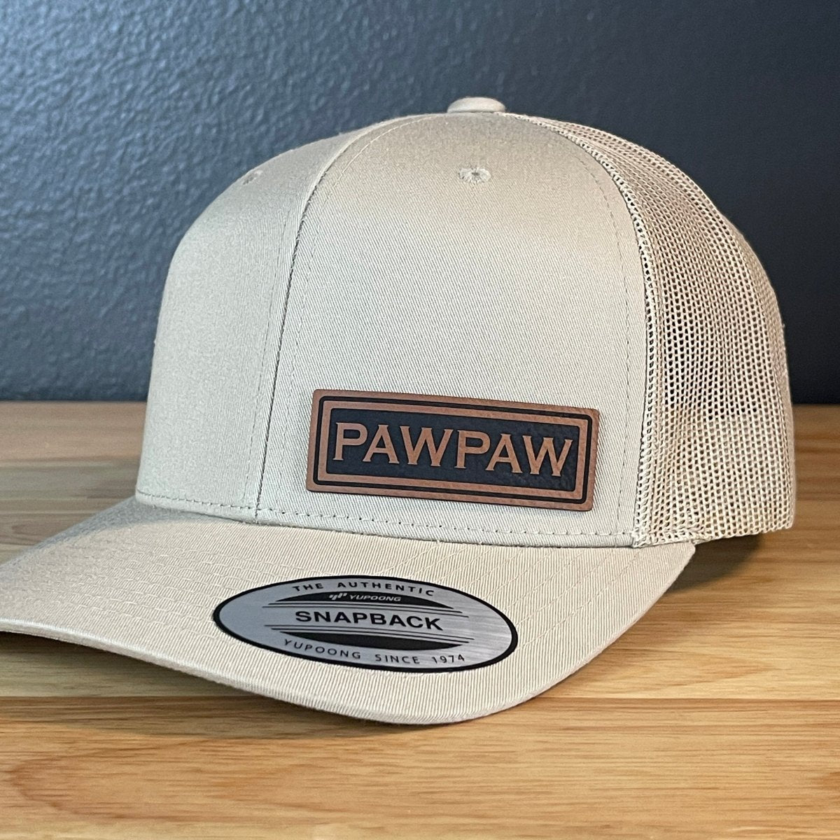 PAWPAW SnapBack Side Leather Patch Hat Patch Hat