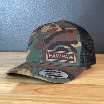 PAWPAW SnapBack Side Leather Patch Hat Patch Hat