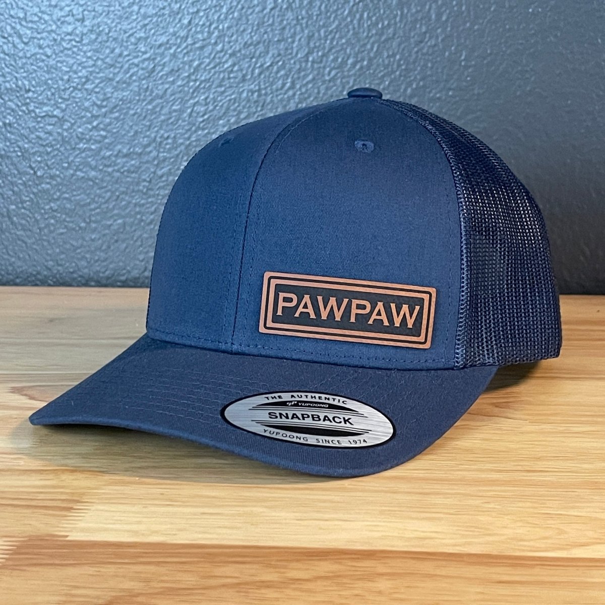 PAWPAW SnapBack Side Leather Patch Hat Patch Hat