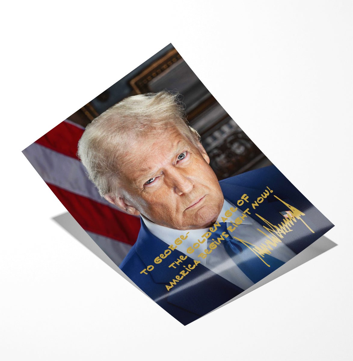 Personalized President Donald J. Trump Autographed 2024 Presidential Portrait Photo with Custom Message Print