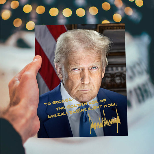 Personalized President Donald J. Trump Autographed 2024 Presidential Portrait Photo with Custom Message Print