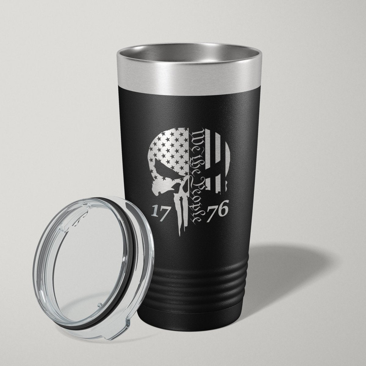 Punisher Skull We The People 1776 20oz Laser Engraved Tumbler Travel Mug Tumblers