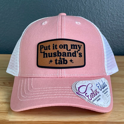 Put It On My Husbands Tab Ponytail Hat Rawhide Patch Women's Hat Patch Hat