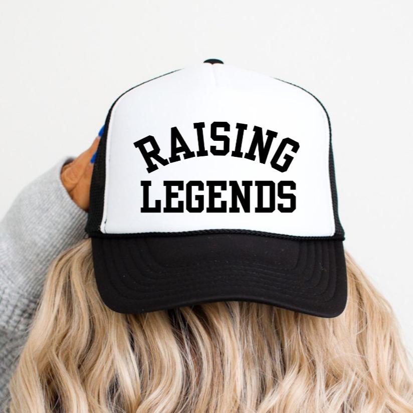 Raising Legends Mom Classic Foam Trucker Hat White/Black Trucker Hat