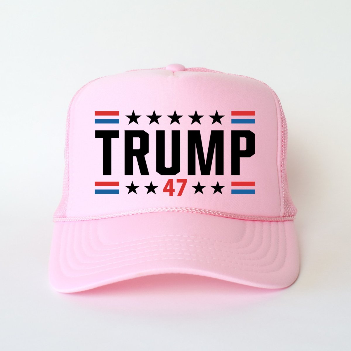 Trump 47 Hat Classic Foam Trucker Hat Light Pink Trucker Hat