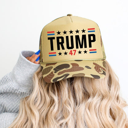 Trump 47 Hat Classic Foam Trucker Hat Trucker Hat