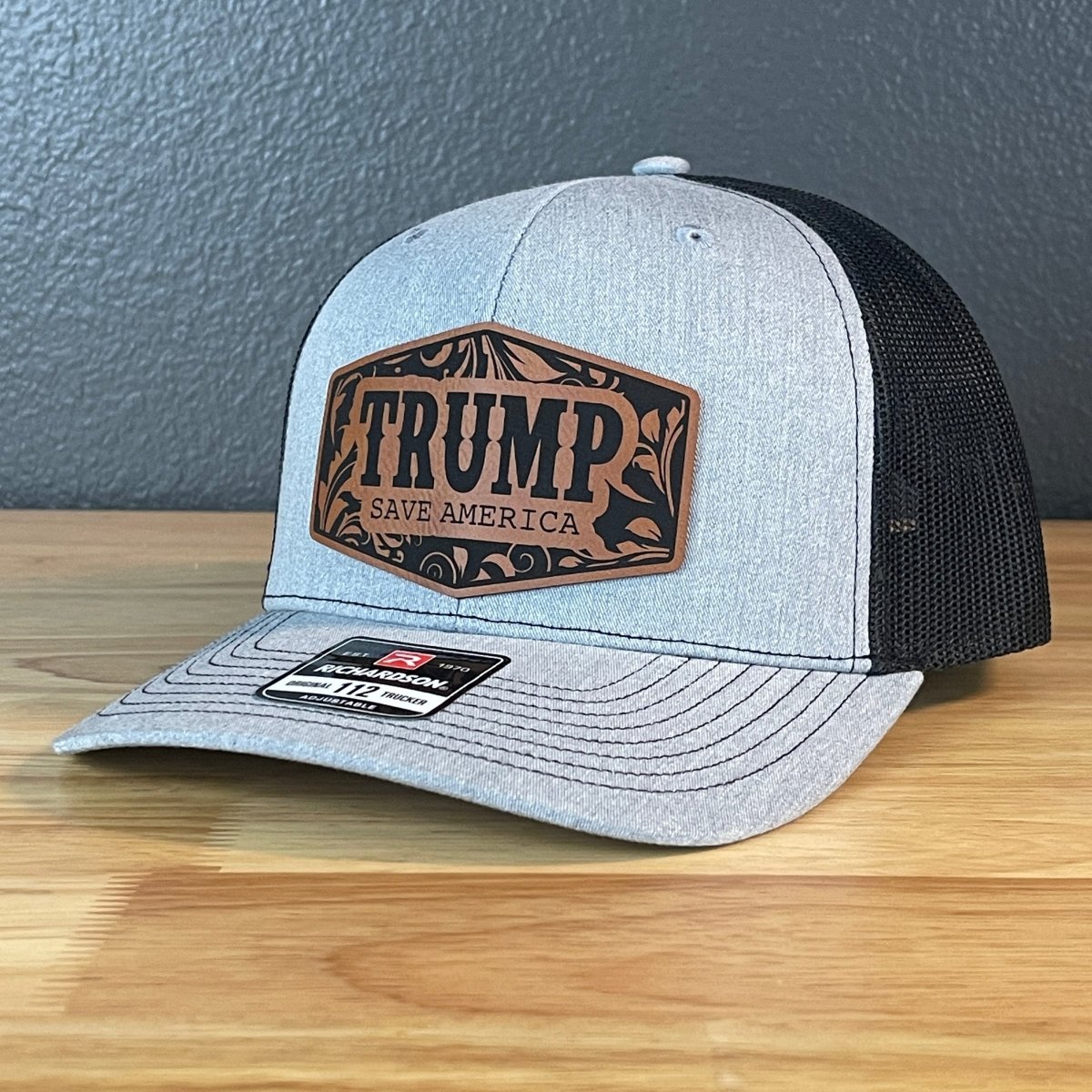 Trump Save America Snap Back Trucker Hat Leather Patch Hat Patch Hat