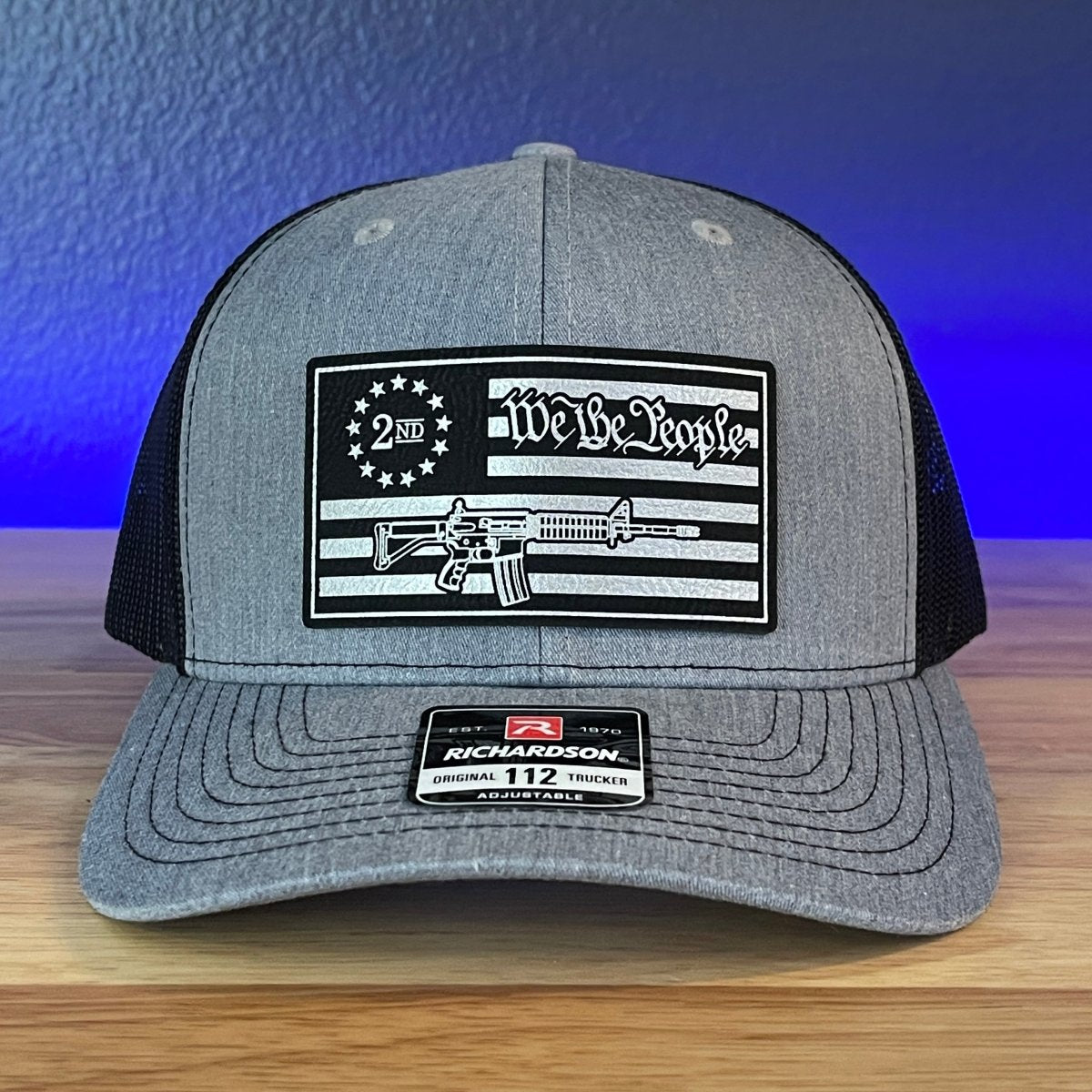WE THE PEOPLE 2ND AMENDMENT AMERICAN FLAG PATRIOTIC Leather Patch Hat Patch Hat - VividEditions