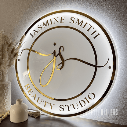 Round 3D Acrylic Business Sign - Beauty Bar, Hair Salon, Salon Suites, Wax  Studio, Brow Bar, Clothing Boutique, Event Sign Backdrop Wall Decor –  VividEditions