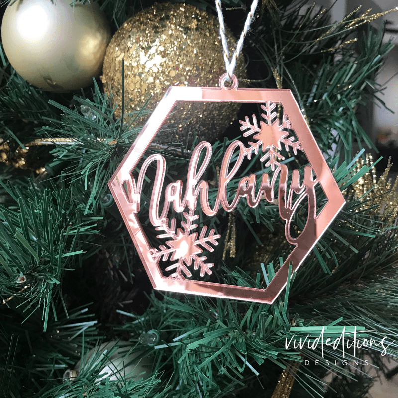 Christmas Ornament - Acrylic Snowflake Ornament - 3in