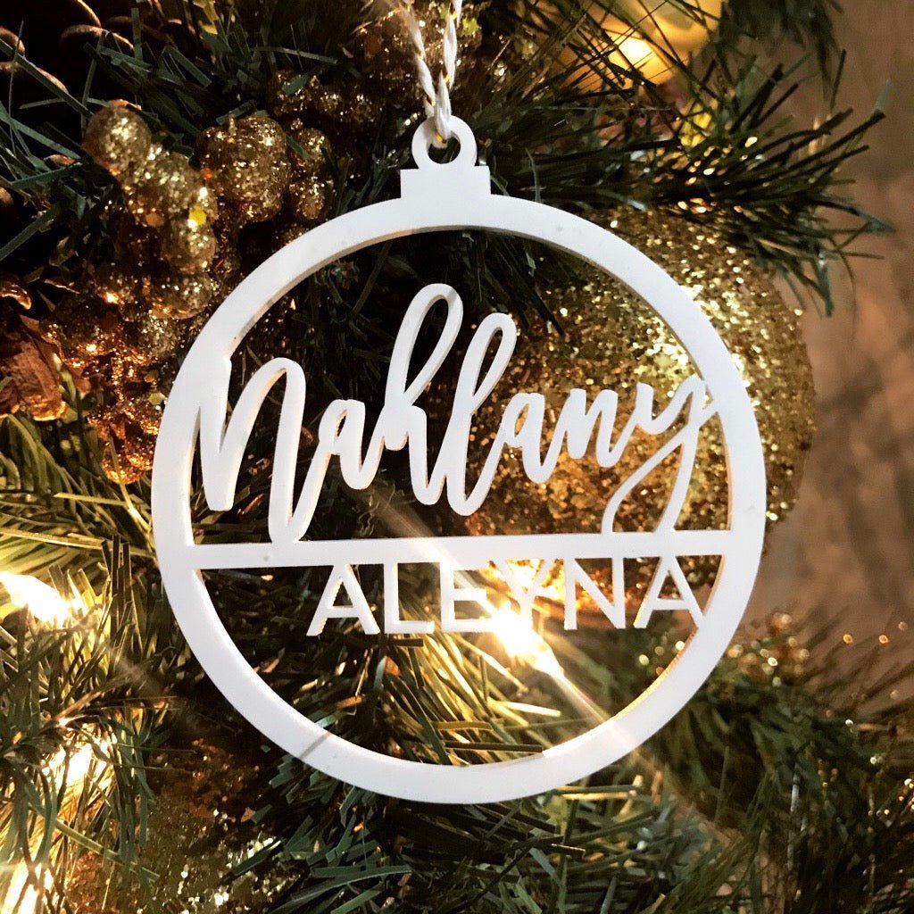 Personalized Christmas Ornaments on Acrylic Rounds Personalized