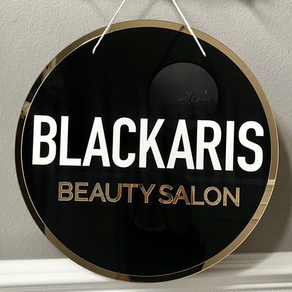 Round 3D Acrylic Business Sign - Beauty Bar, Hair Salon, Salon Suites, Wax  Studio, Brow Bar, Clothing Boutique, Event Sign Backdrop Wall Decor –  VividEditions